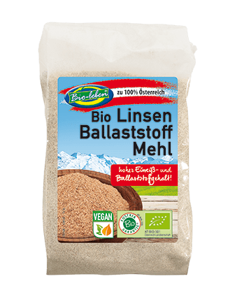Gluten-free organic lentil peel flour from Austria